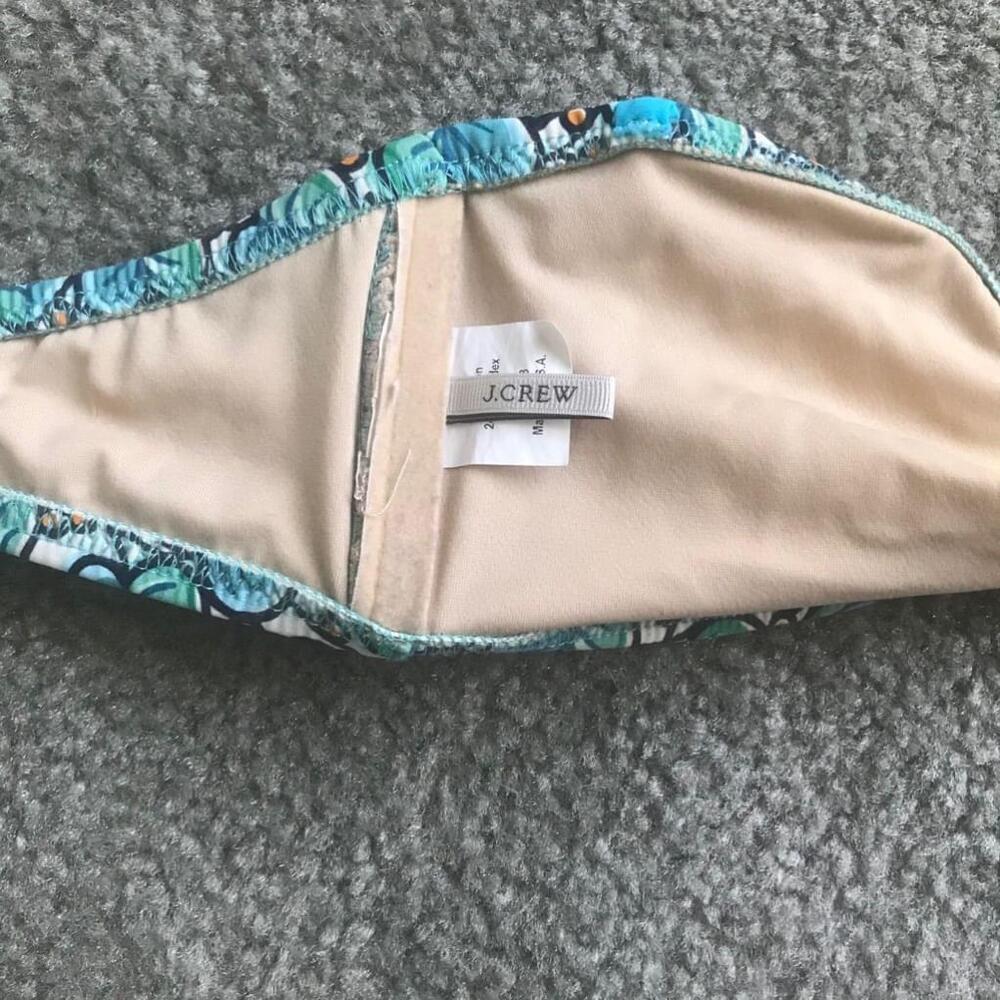EUC J.Crew Blue Ivy Leaf Print Bikini | Size 6 - Picture 6 of 9